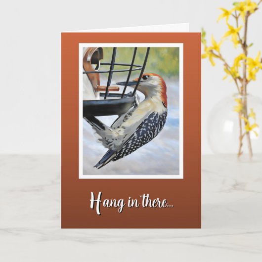 Hang in There - Birthday Card Kaart (Gele Bloem)