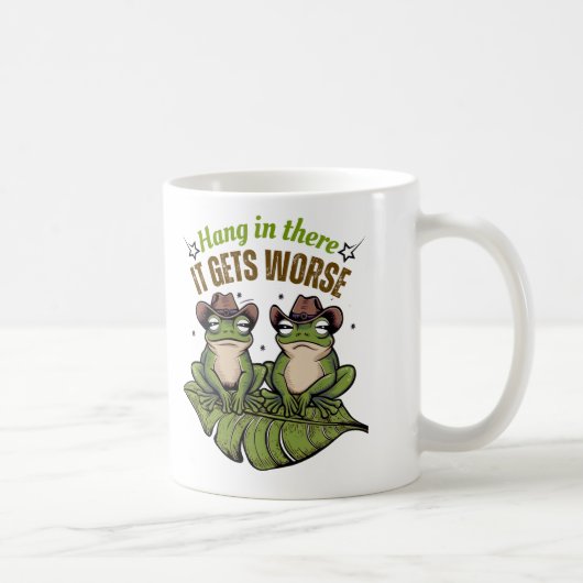 Hang in There, It Gets Worer Erger – Kikker Mok (Rechts)
