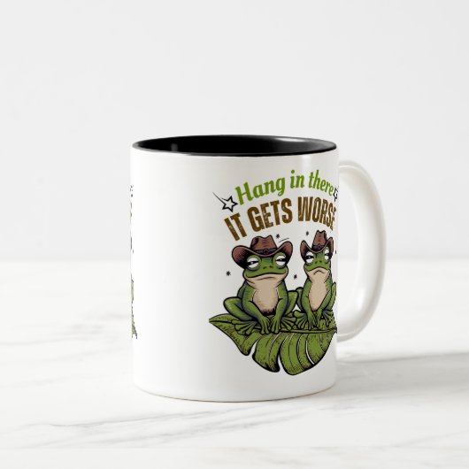 Hang in There, It Gets Worer Erger – Kikker Mok (Voorkant rechts)