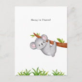 Hang In There Supportive Motivational Koala Card Briefkaart (Voorkant)
