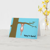 Hang in Wenskaart met Heemst daar de Kat Kaart (Gele Bloem)