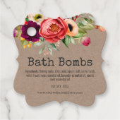 Hang Label voor handgemaakte badbom (Voorkant)