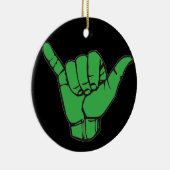 Hang Loose Green Keramisch Ornament (Rechts)