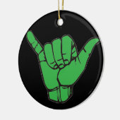 Hang Loose Green Keramisch Ornament (Links)