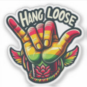 Hang Loose Rasta Sticker (Voorkant)