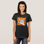 Hang Loose Surfer Hand Symbol T-shirt (Voorkant volledig)