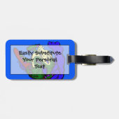 Hang Loose Surfing Dragon Bagagelabel (Achterkant horizontaal)