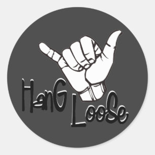 Hang los - Handtekening Ronde Sticker