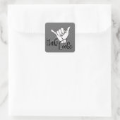 Hang los - Handtekening Vierkante Sticker (Tas)