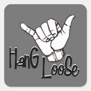 Hang los - Handtekening Vierkante Sticker