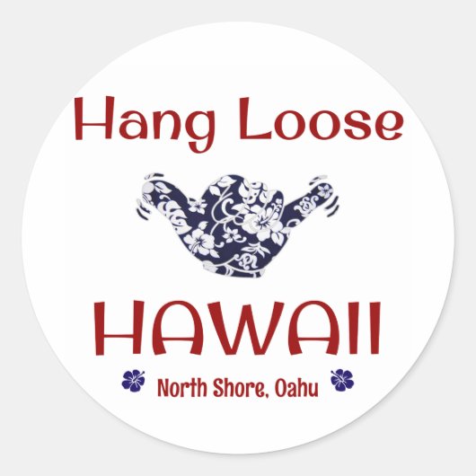 Hang los, North Shore, Oahu Ronde Sticker (Voorkant)