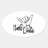 Hang los ovale sticker (Voorkant)