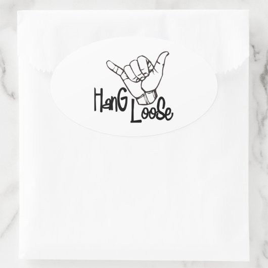 Hang los ovale sticker (Tas)