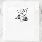 Hang los rechthoekige sticker (Tas)