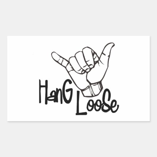 Hang los rechthoekige sticker (Voorkant)