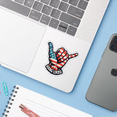 Hang los sticker (Laptop met iPhone)