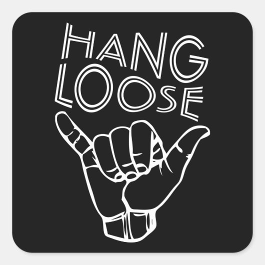 Hang los vierkante sticker (Voorkant)