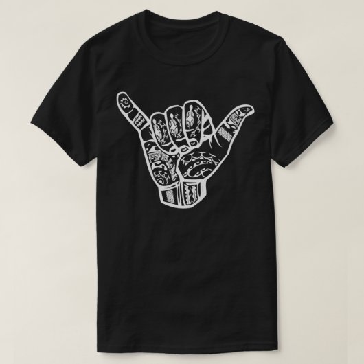 Hang los Wit-Polynesiaans Shaka Hand Pullover (Design voorkant)