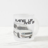 Hang omhoog en drijft matglas koffiemok (Voorkant rechts)