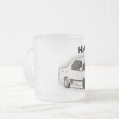 Hang omhoog en drijft matglas koffiemok (Voorkant links)