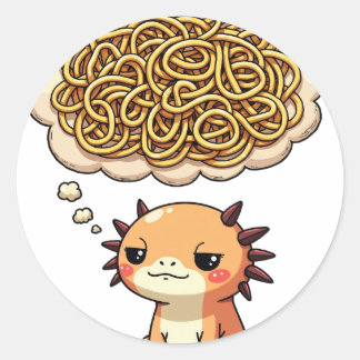 Hang On Let Me Overthink This Axolotl Introvert Fu Ronde Sticker