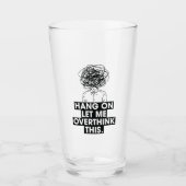 Hang on Let me overthink this Latte Mug Glas (Voorkant)