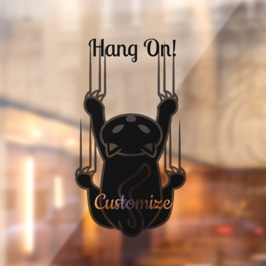 Hang op Black Cat Thunder_Cove Raamsticker (Vel 2)
