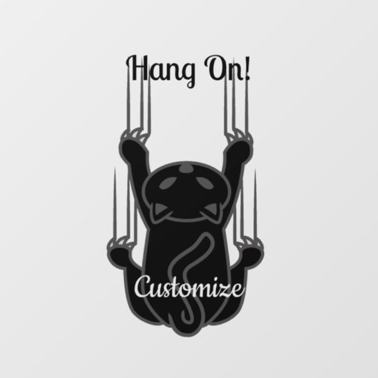 Hang op Black Cat Thunder_Cove Raamsticker (Vel)