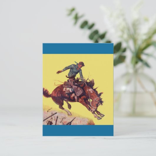 Hang op Cowboy Briefkaart (Staand voorkant)