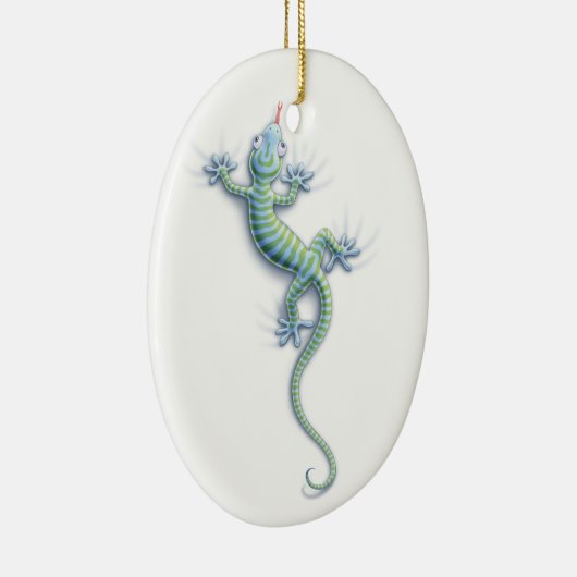 Hang op Gecko Keramisch Ornament (Rechts)