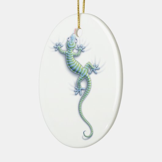 Hang op Gecko Keramisch Ornament (Links)