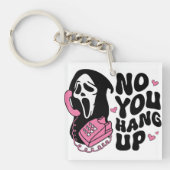 "Hang op" Ghostface Horror Fan Gift Sleutelhanger (Voorkant)