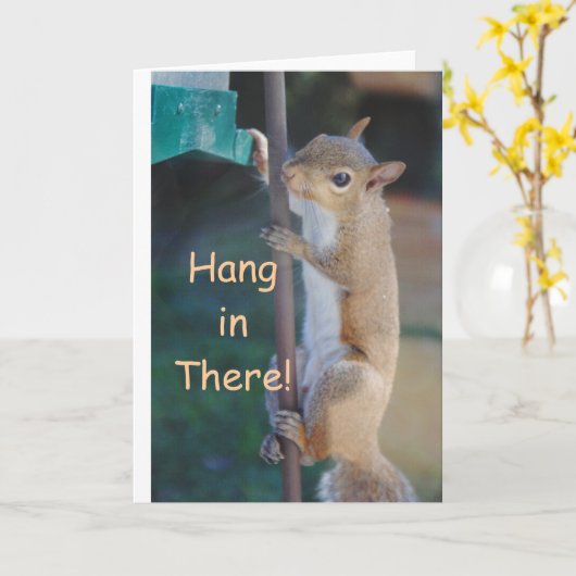 Hang op in de eekhoorn kaart (Gele Bloem)