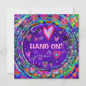 Hang op Leuk Paarse Aanmoedigingshart (Voorkant)