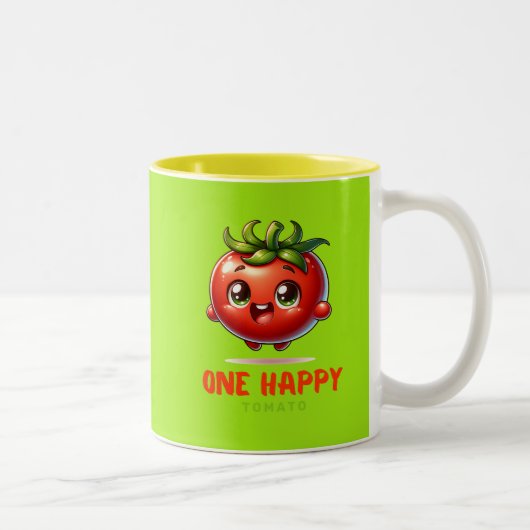 Hang op Little Tomato, Tomato Lover Gift, Tweekleurige Koffiemok (Rechts)