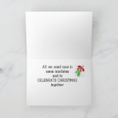 HANG SOMMIGE MISTLETOE EN CELEBRATE "US" HOLIDAY C FEESTDAGEN KAART (Binnen)