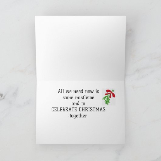 HANG SOMMIGE MISTLETOE EN CELEBRATE "US" HOLIDAY C FEESTDAGEN KAART (Binnen)