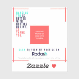 "Hang Tien" - QR-kaart voor vinylSURF Sticker