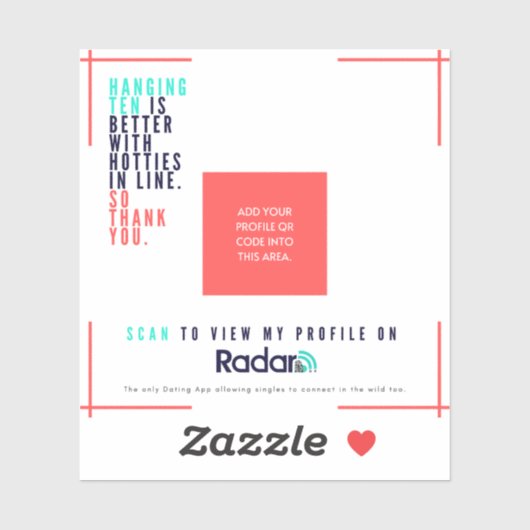 "Hang Tien" - QR-kaart voor vinylSURF Sticker (Vel)