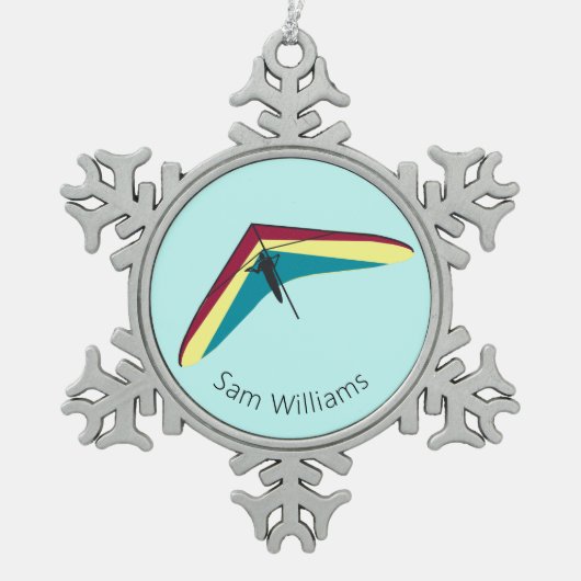 Hang Tin Sneeuwvlok Ornament (Voorkant)