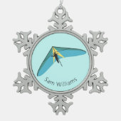 Hang Tin Sneeuwvlok Ornament (Voorkant)