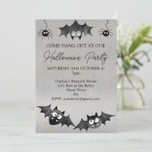 Hang uit met de Bats Halloween Party Invitation Kaart (Staand voorkant)