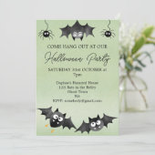 Hang uit met de Bats Halloween Uitnodiging (Staand voorkant)