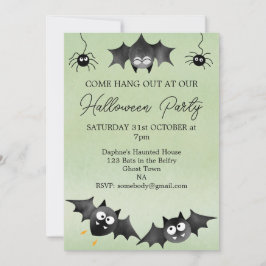 Hang uit met de Bats Halloween Uitnodiging