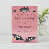 Hang uit met de Bats Halloween Uitnodiging (Staand voorkant)