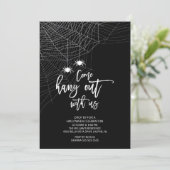 Hang uit met ons Spider Halloween Party Kaart (Staand voorkant)
