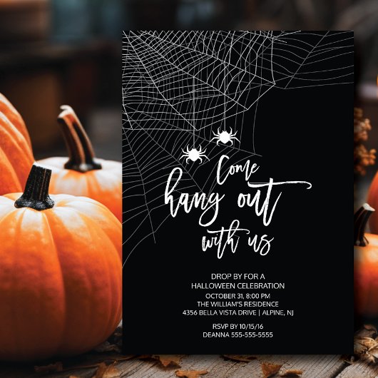 Hang uit met ons Spider Halloween Party Kaart