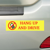 HANG-UP- EN SCHIJF-bumpersticker Bumpersticker (Op auto)
