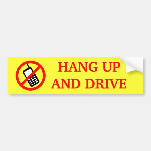 HANG-UP- EN SCHIJF-bumpersticker Bumpersticker (Voorkant)
