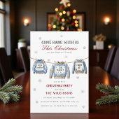 hang with us ugly christmas jumper party kaart